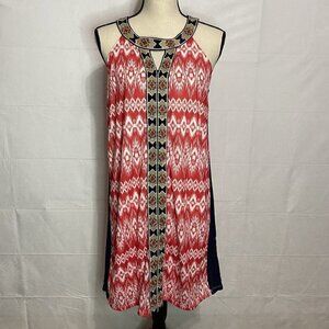 THML Embroidered Southwest Design Dress Size Small NWT Flowy Lined Rayon